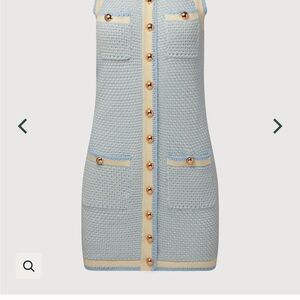 Elegant Blue Knit Dress